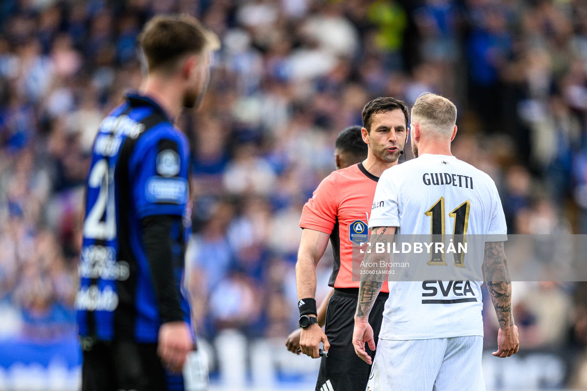 Domare Granit Maqedonci och AIKs John Guidetti