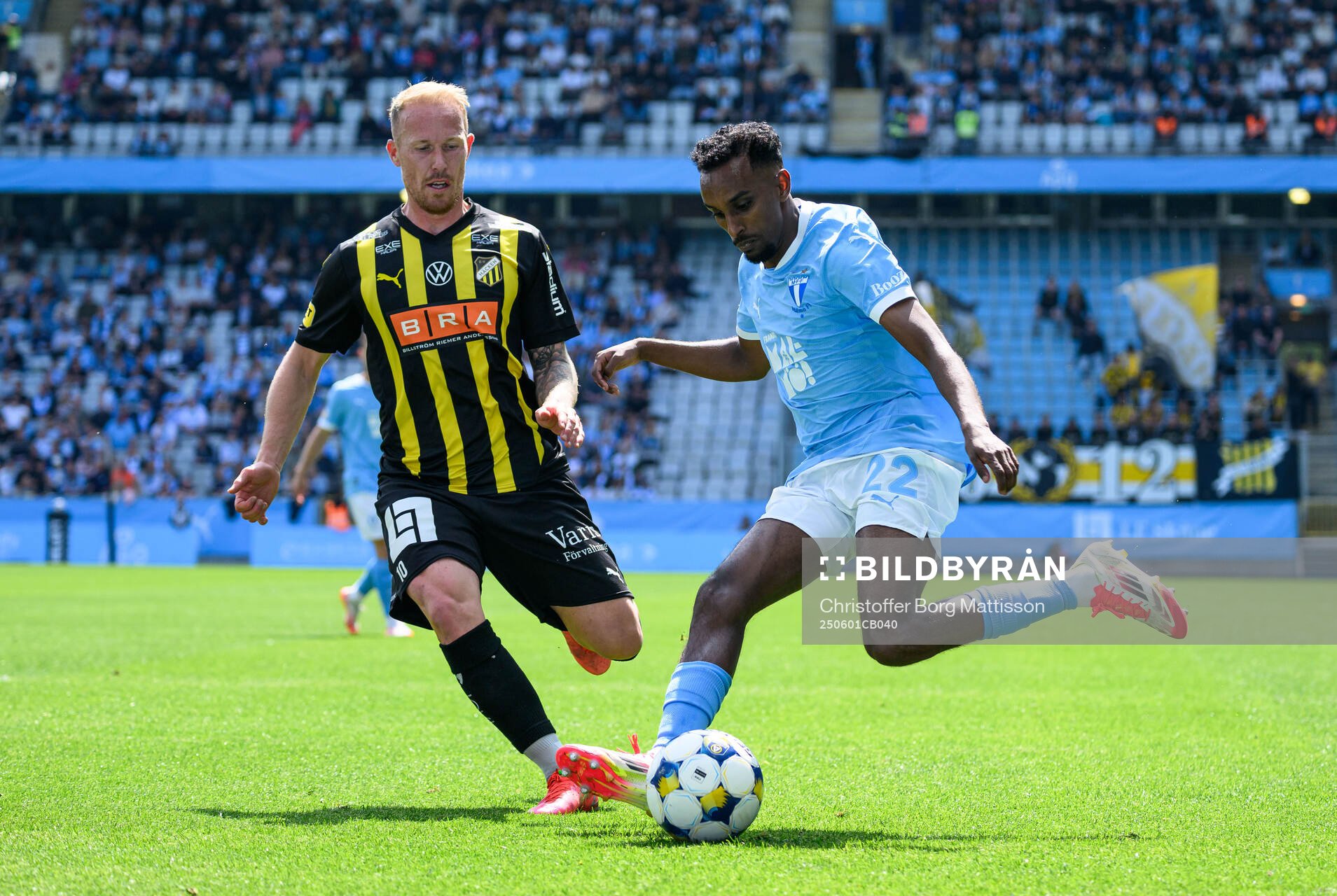 Häckens Mikkel Rygaard Jensen och Malmö FFs Taha Ali