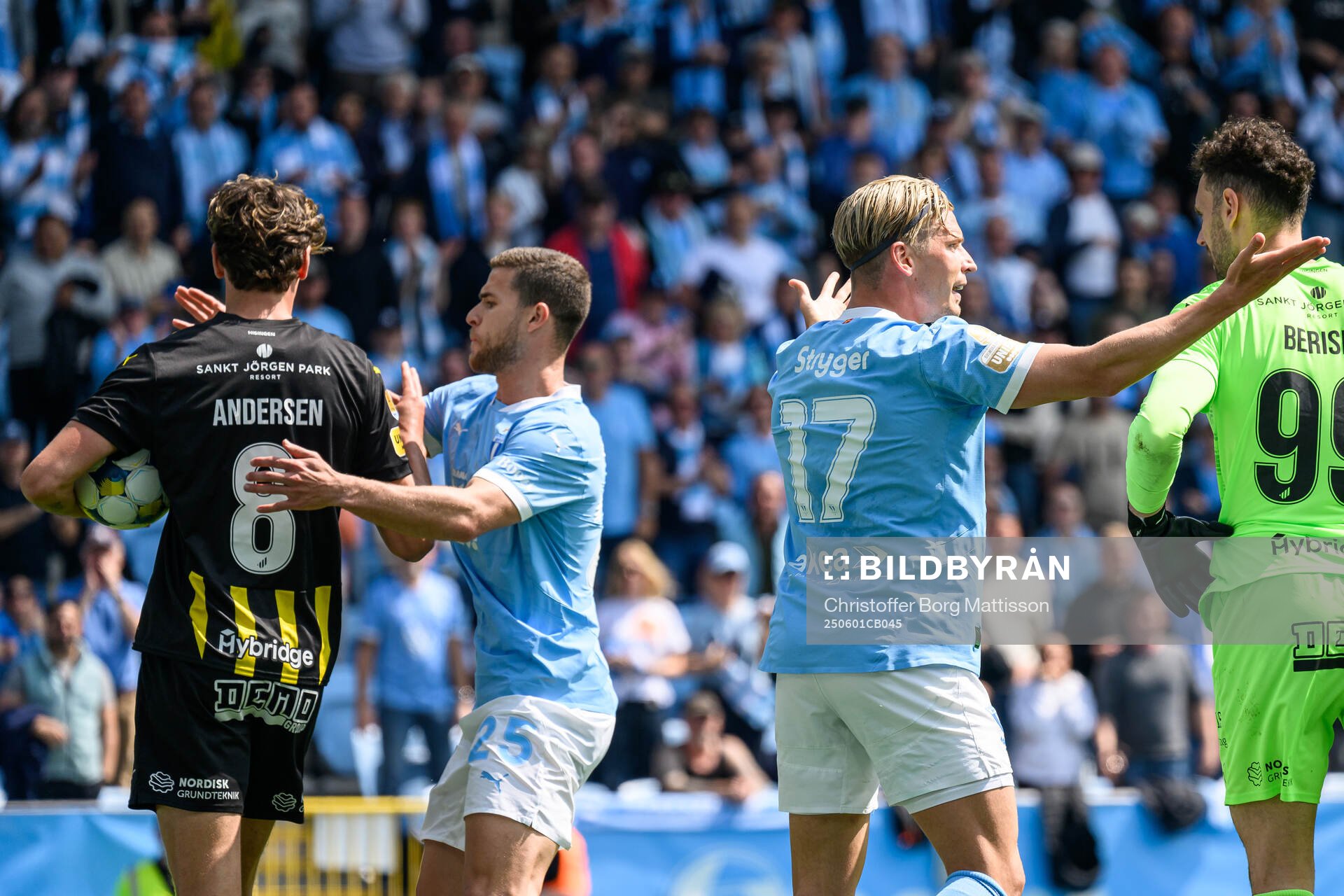 Häckens Silas Andersen, Malmö FFs Gabriel Busanello och