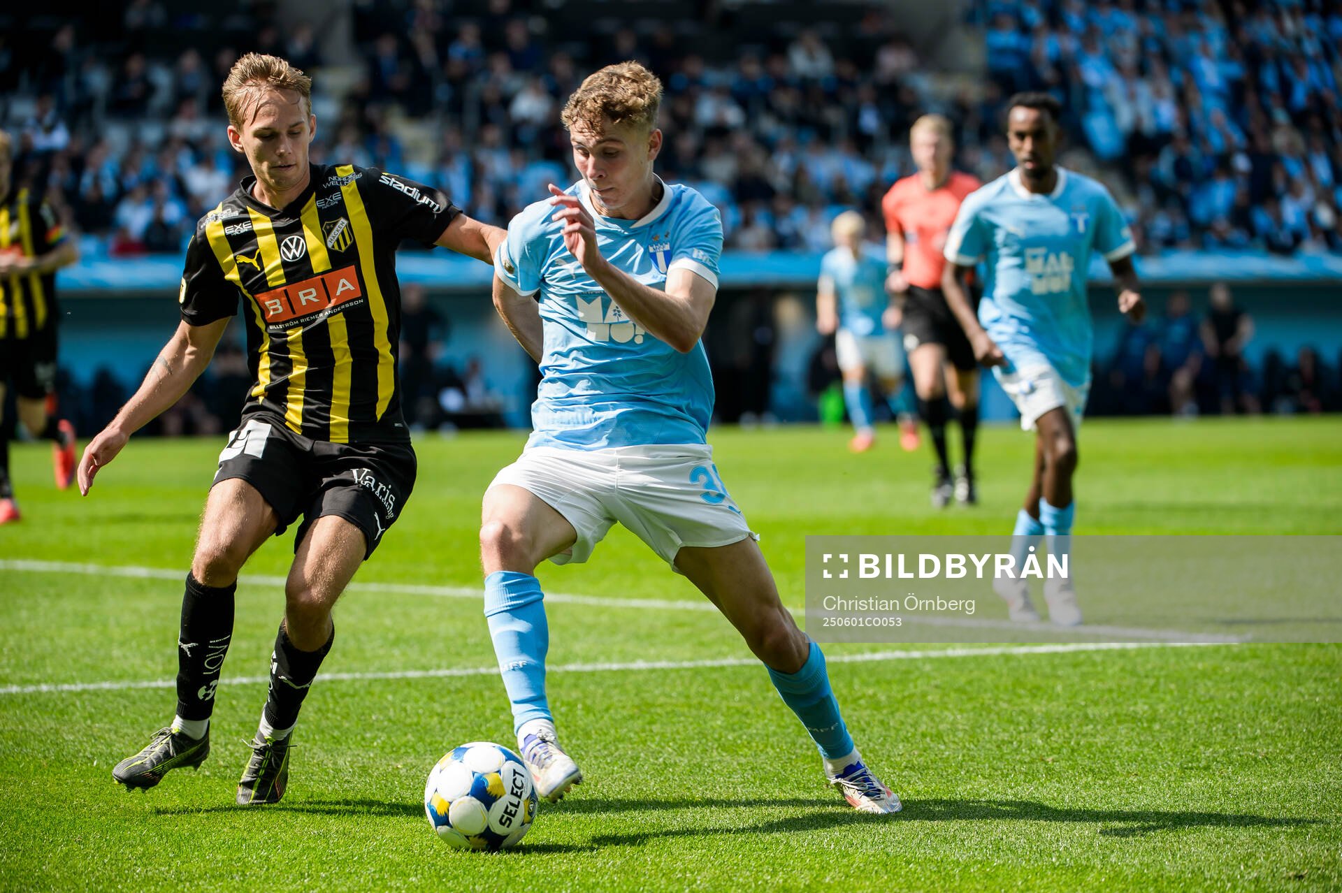 Häckens Pontus Dahbo och Malmö FFs Hugo Bolin