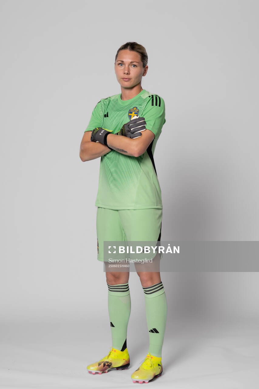 Goalkeeper Jennifer Falk of Sweden poses for a portrait