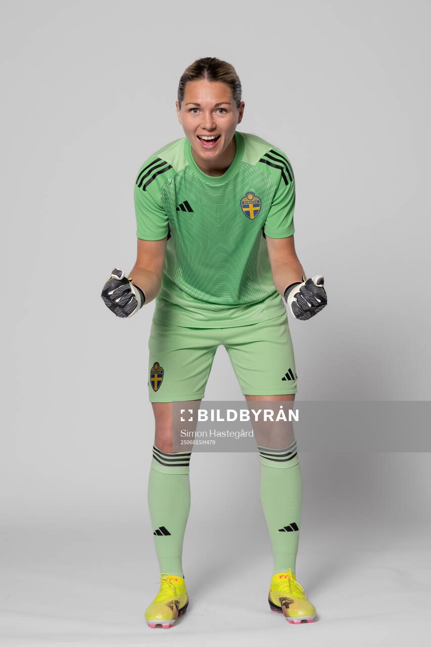 Goalkeeper Jennifer Falk of Sweden poses for a portrait