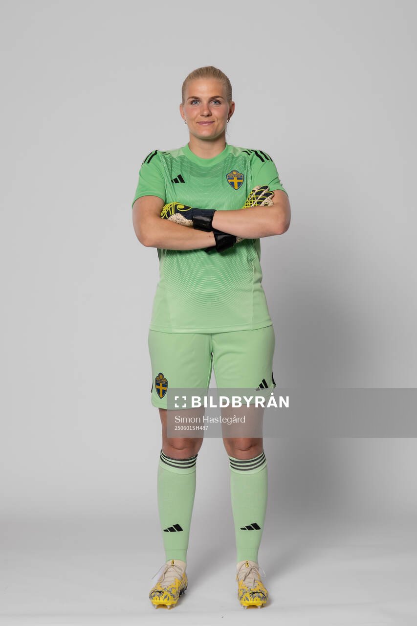 Goalkeeper Emma Holmgren of Sweden poses for a portrait