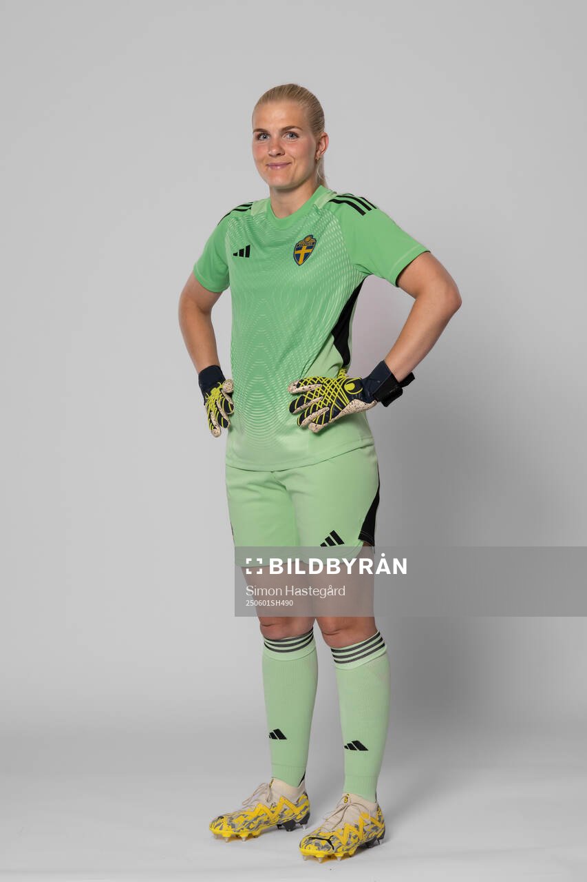 Goalkeeper Emma Holmgren of Sweden poses for a portrait