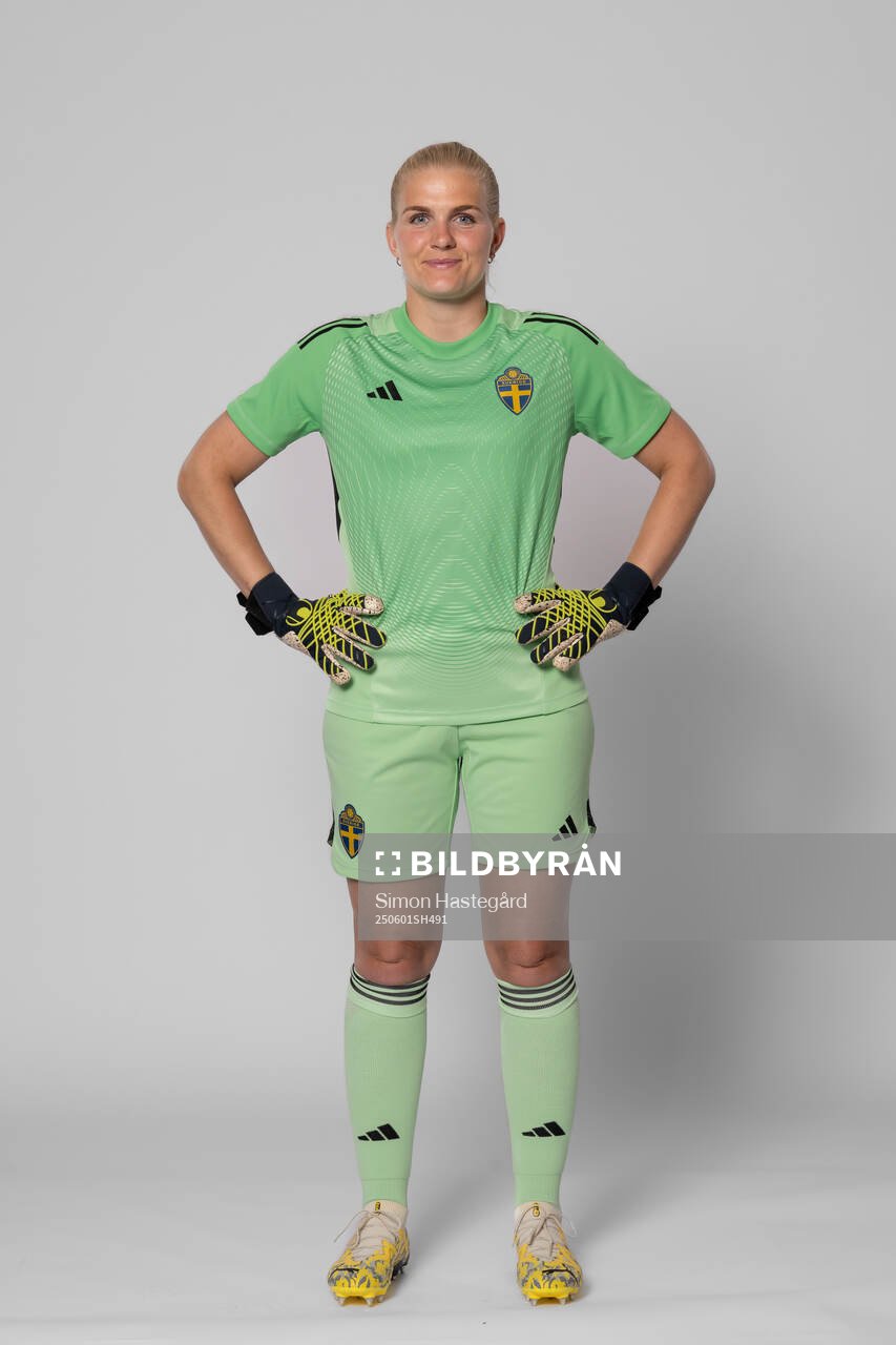 Goalkeeper Emma Holmgren of Sweden poses for a portrait