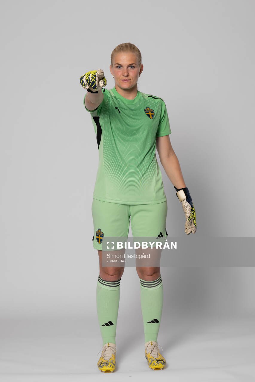 Goalkeeper Emma Holmgren of Sweden poses for a portrait