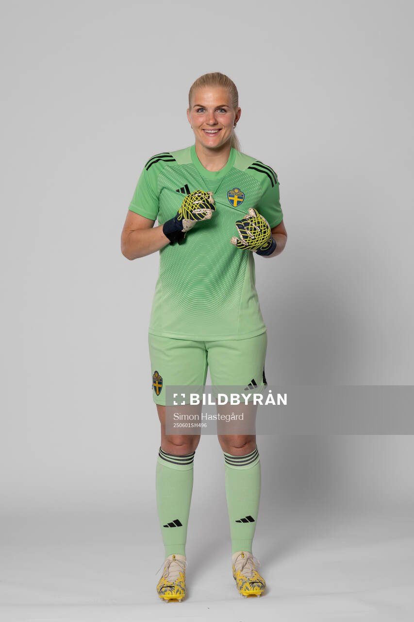 Goalkeeper Emma Holmgren of Sweden poses for a portrait