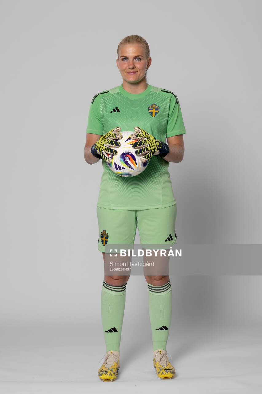 Goalkeeper Emma Holmgren of Sweden poses for a portrait