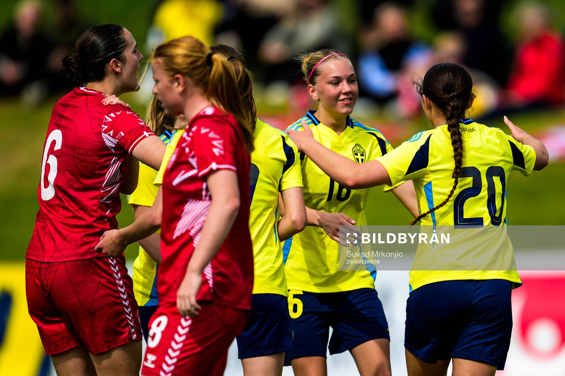 Filippa Sjöström of Sweden celebrates