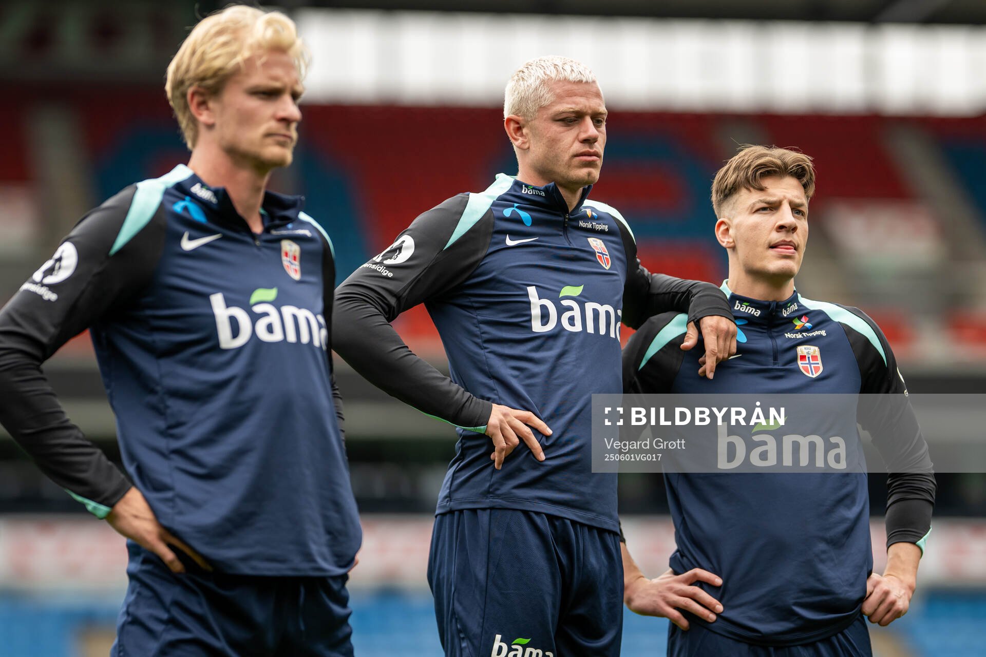 Julian Ryerson and Jostein Gundersen of the Norwegian