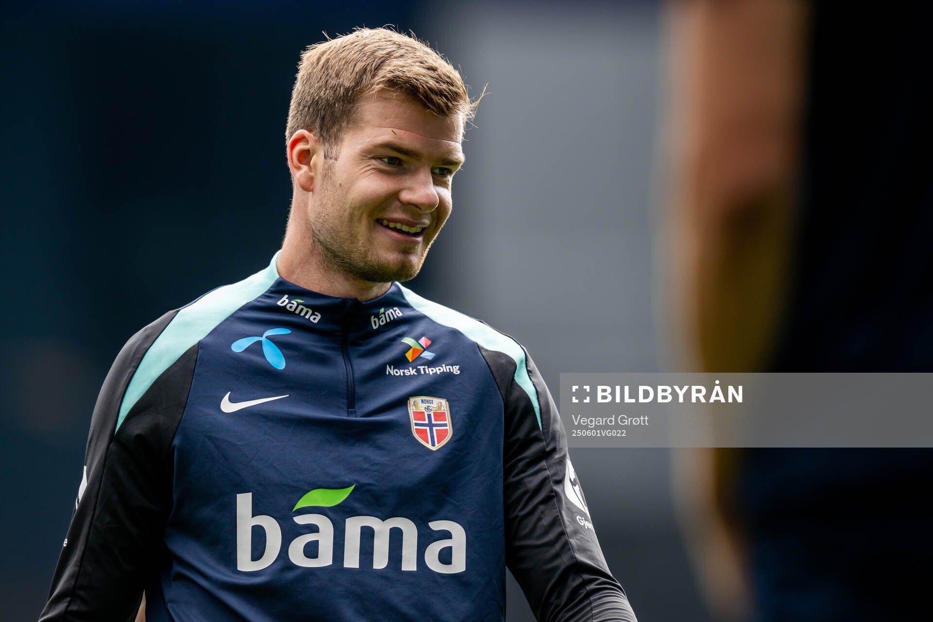 Alexander Sørloth of the Norwegian national football team