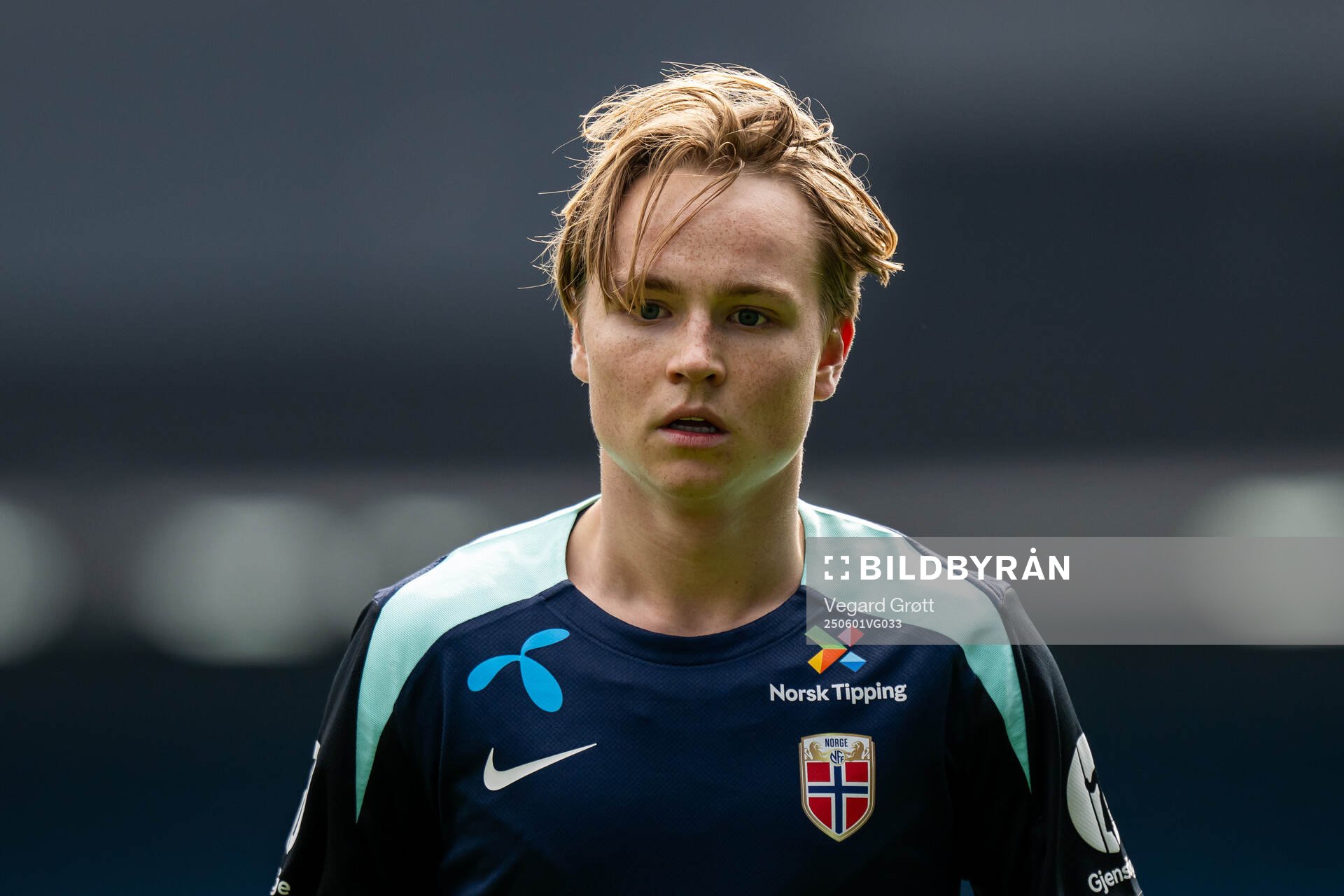 Andreas Schjelderup of the Norwegian national football team