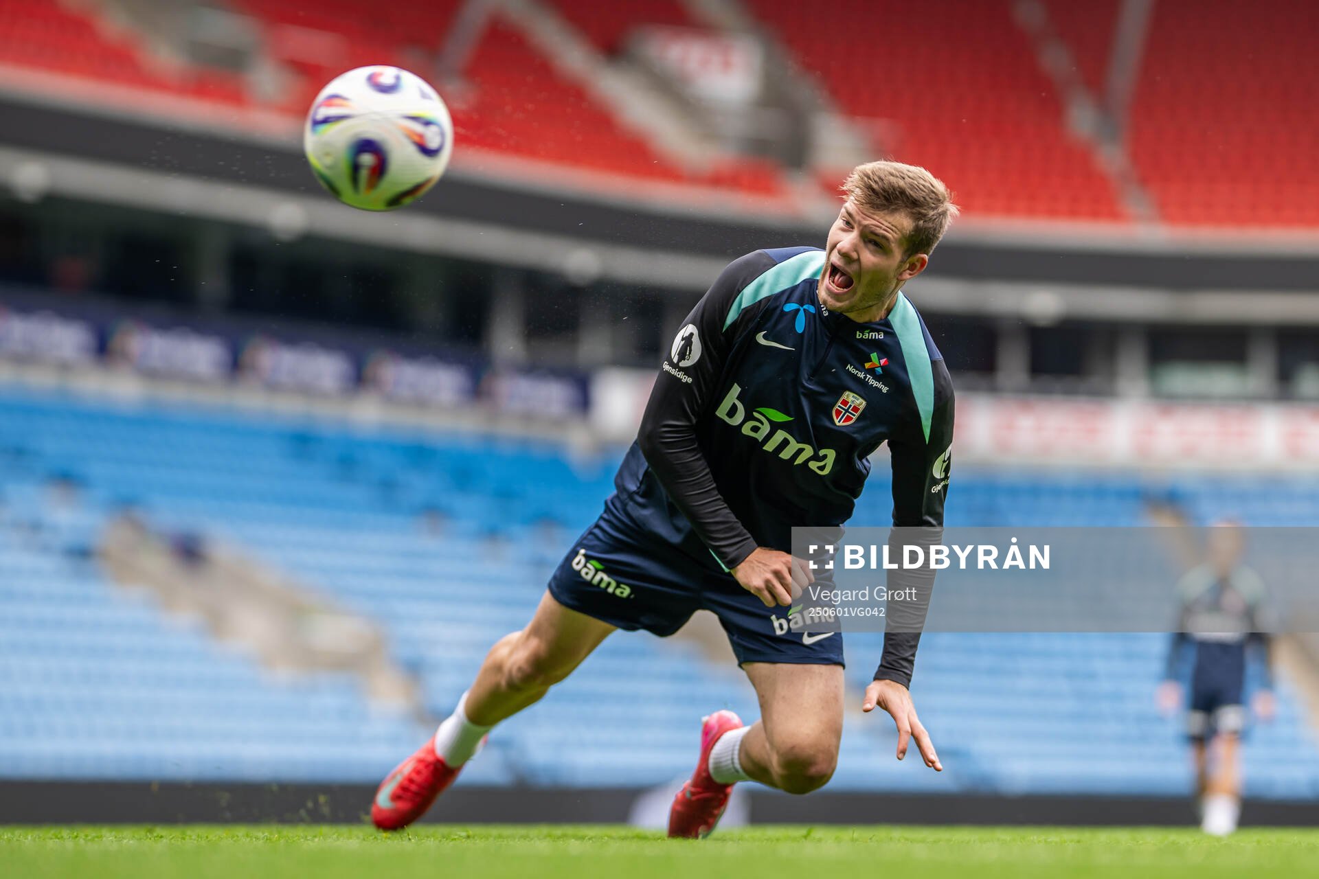 Alexander Sørloth of the Norwegian national football team