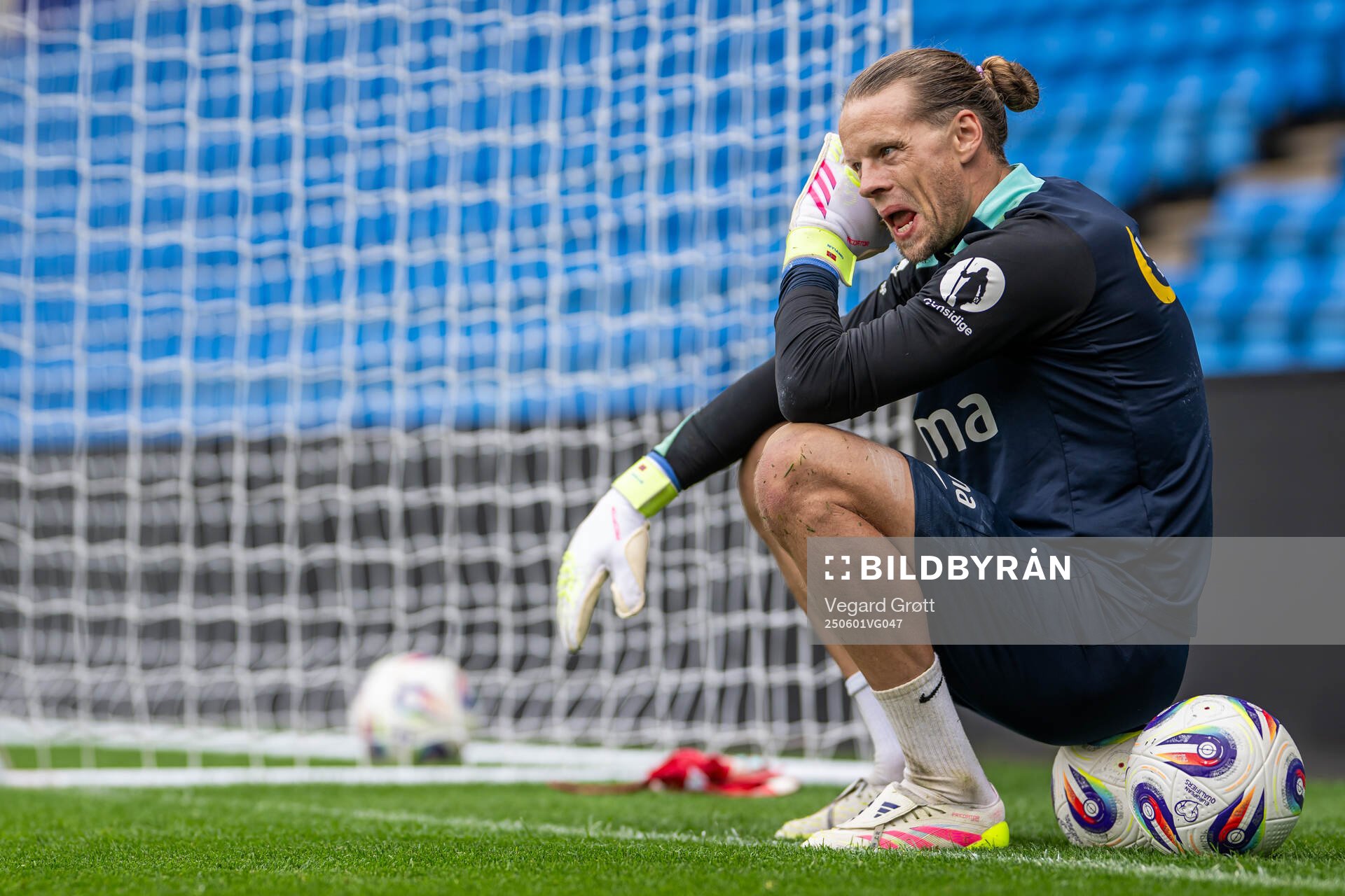 Goalkeeper Ørjan Håskjold Nyland of the Norwegian