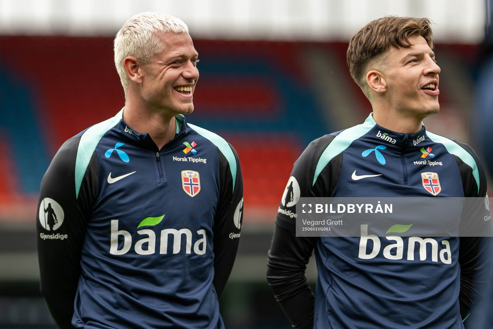 Julian Ryerson and Jostein Gundersen of the Norwegian