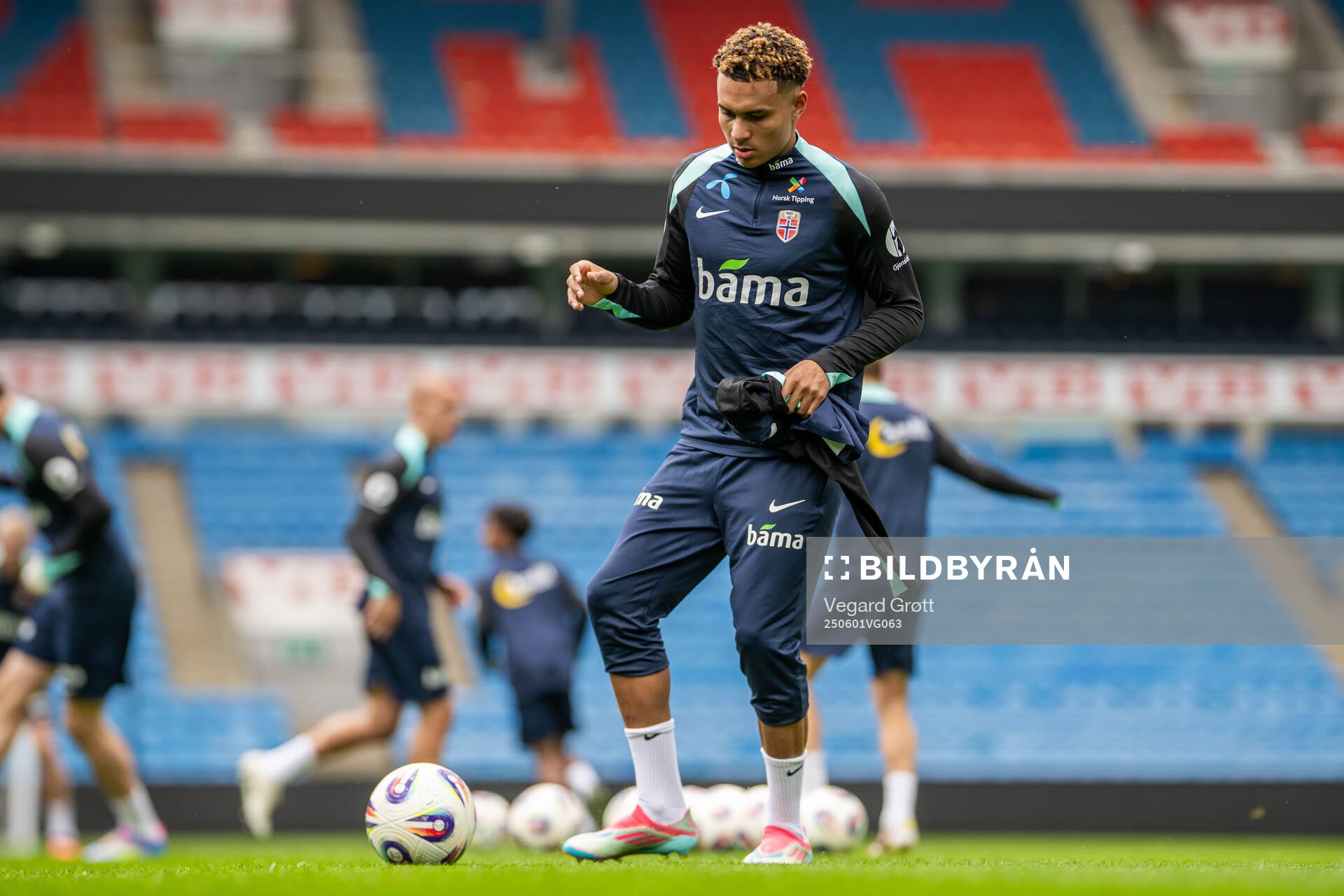 Antonio Nusa of the Norwegian national football team