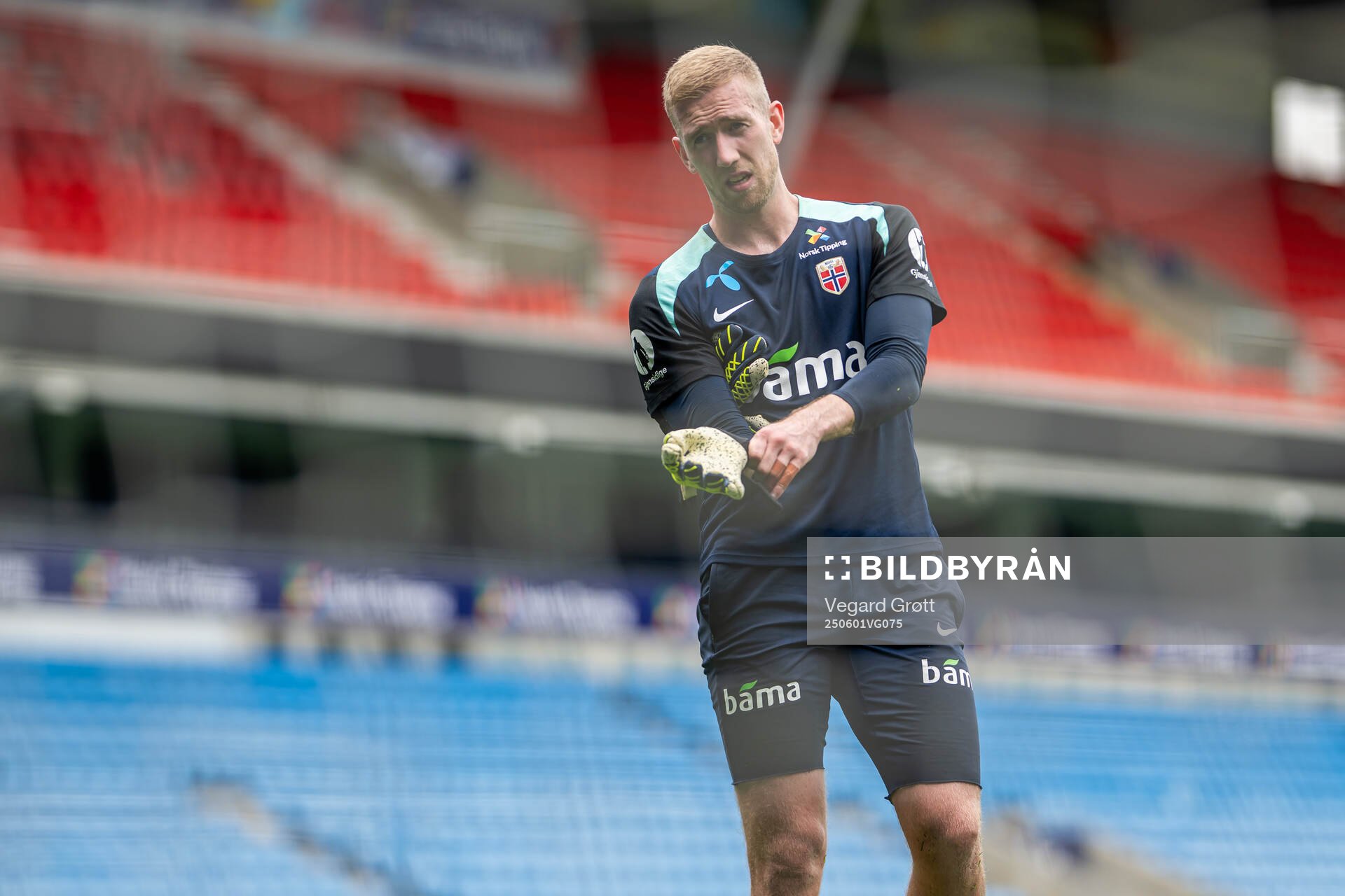 Goalkeeper Egil Selvik of the Norwegian national football