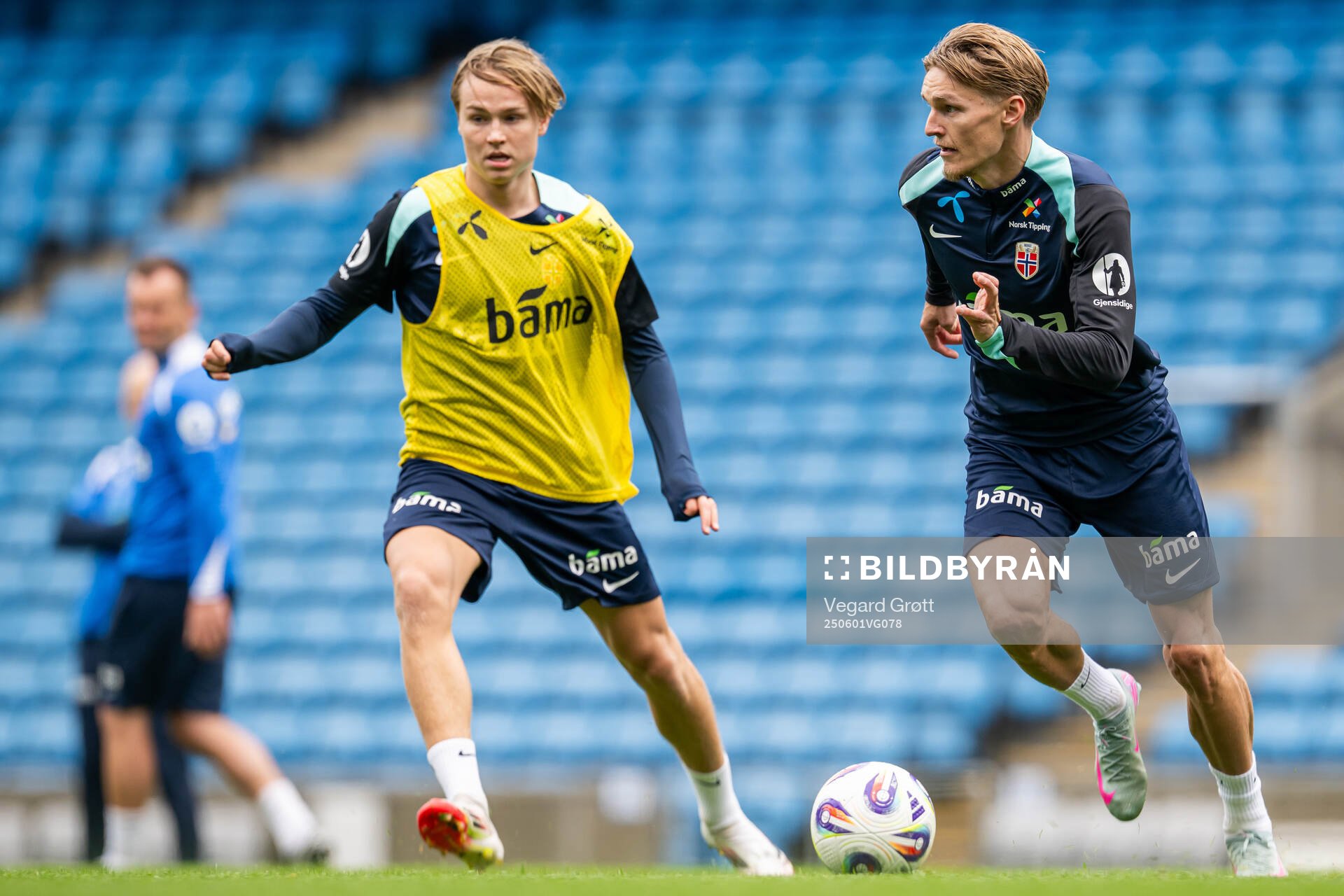 Andreas Schjelderup and Martin Ødegaard of the Norwegian
