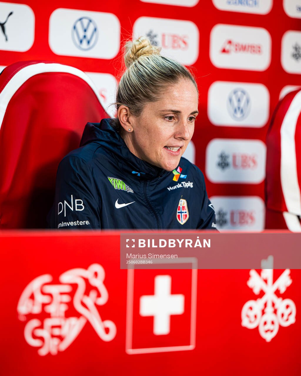 Head coach Gemma Grainger of the Norwegian women's national