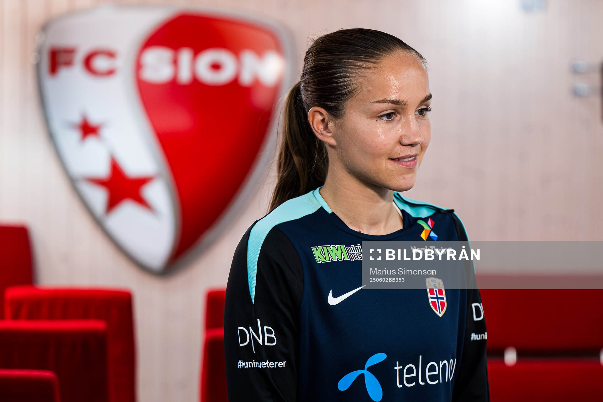 Guro Reiten of the Norwegian women's national football team