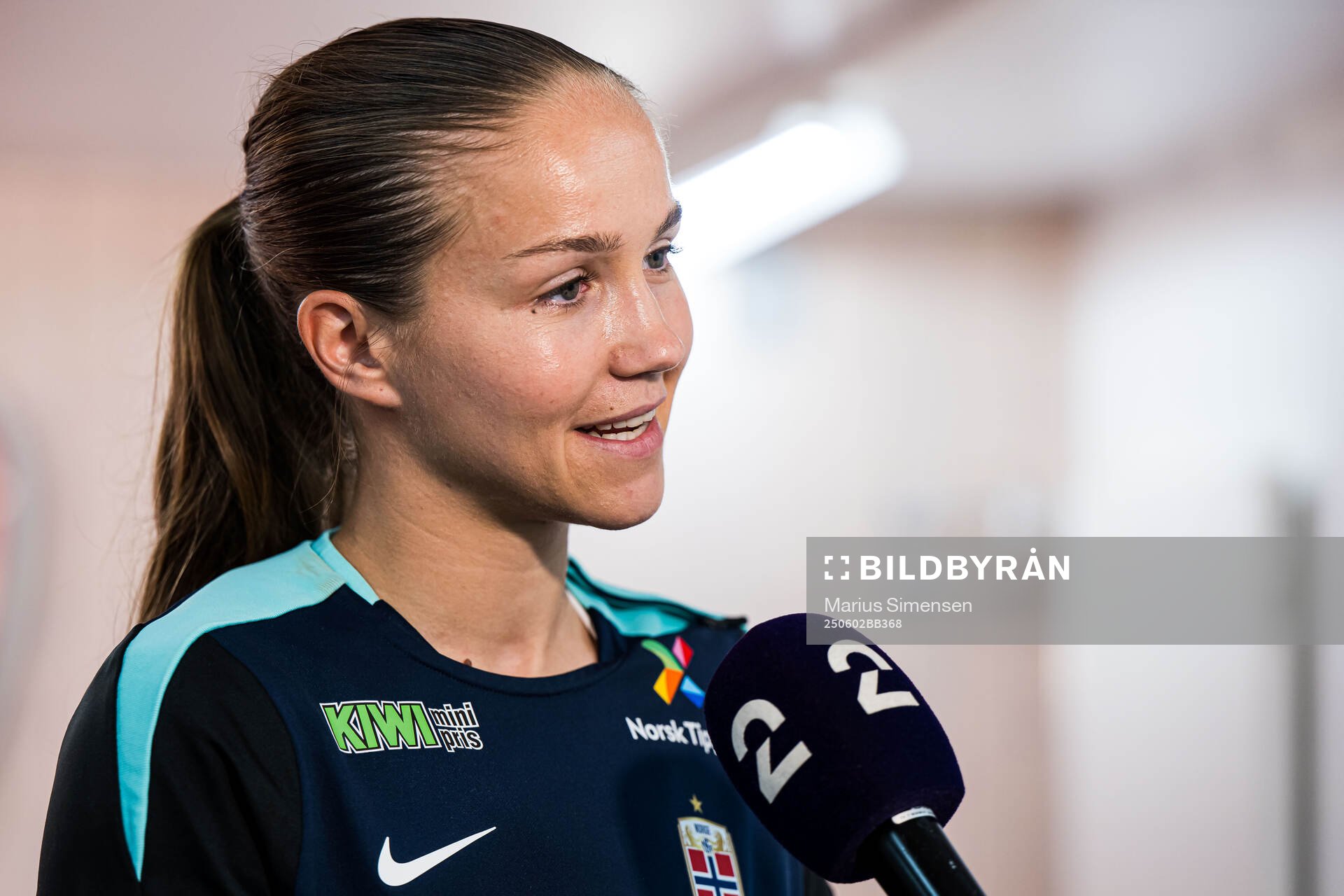Guro Reiten of the Norwegian women's national football team