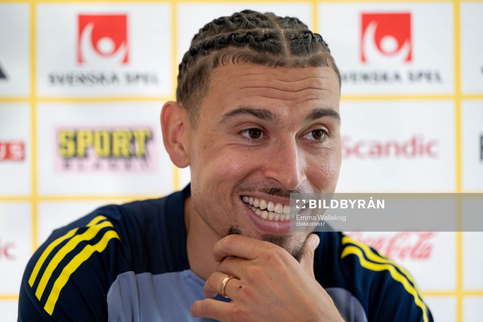 Jordan Larsson of the Swedish men's national football team