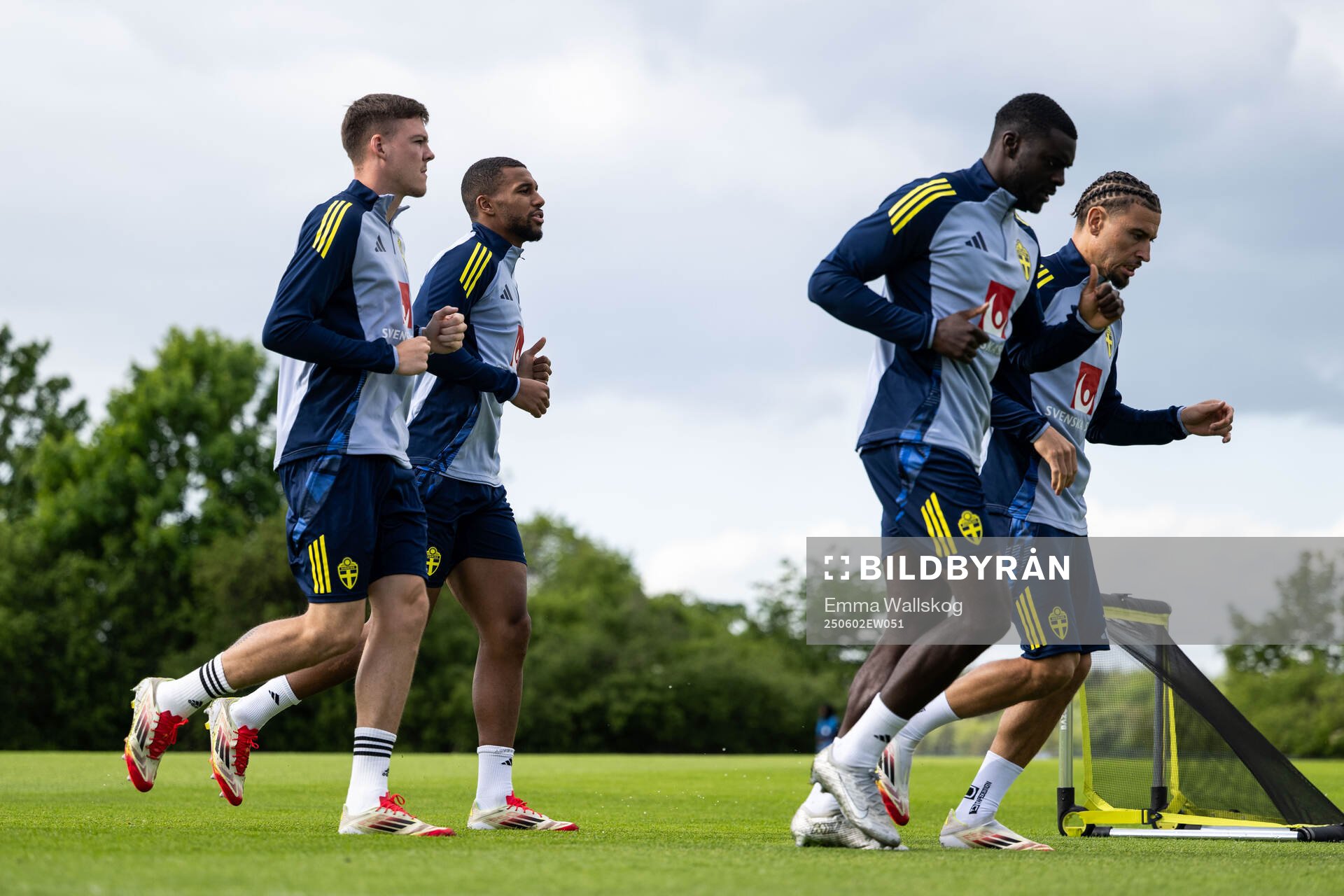 Emil Holm, Isak Hien, Ken Sema and Jordan Larsson of the