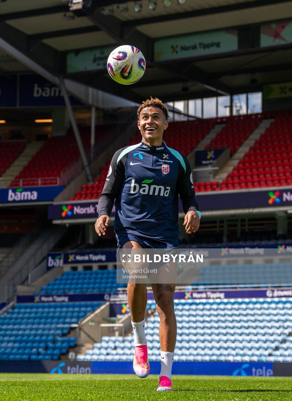 Antonio Nusa of the Norwegian national football team