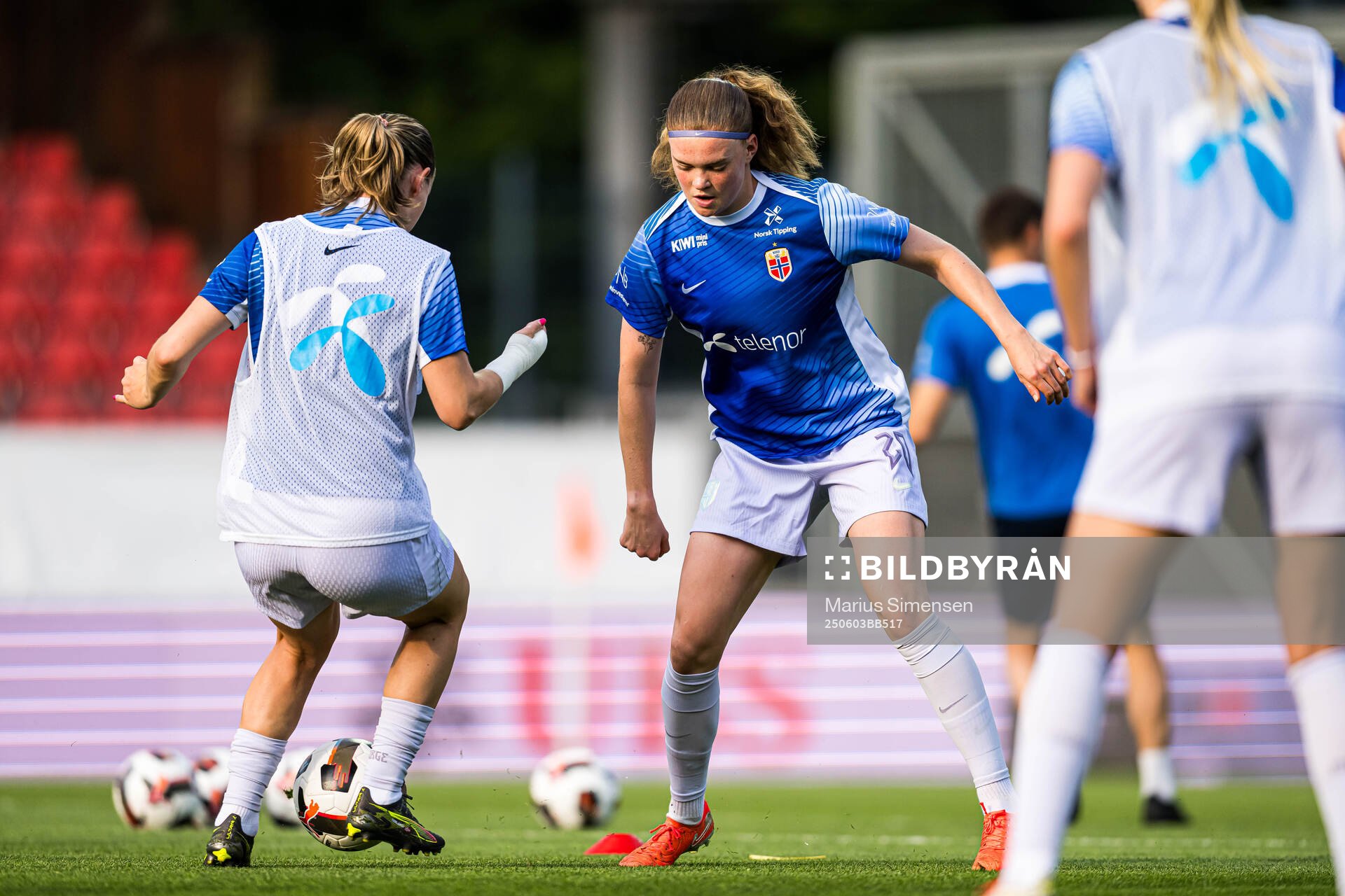 Signe Gaupset of Norway warms up