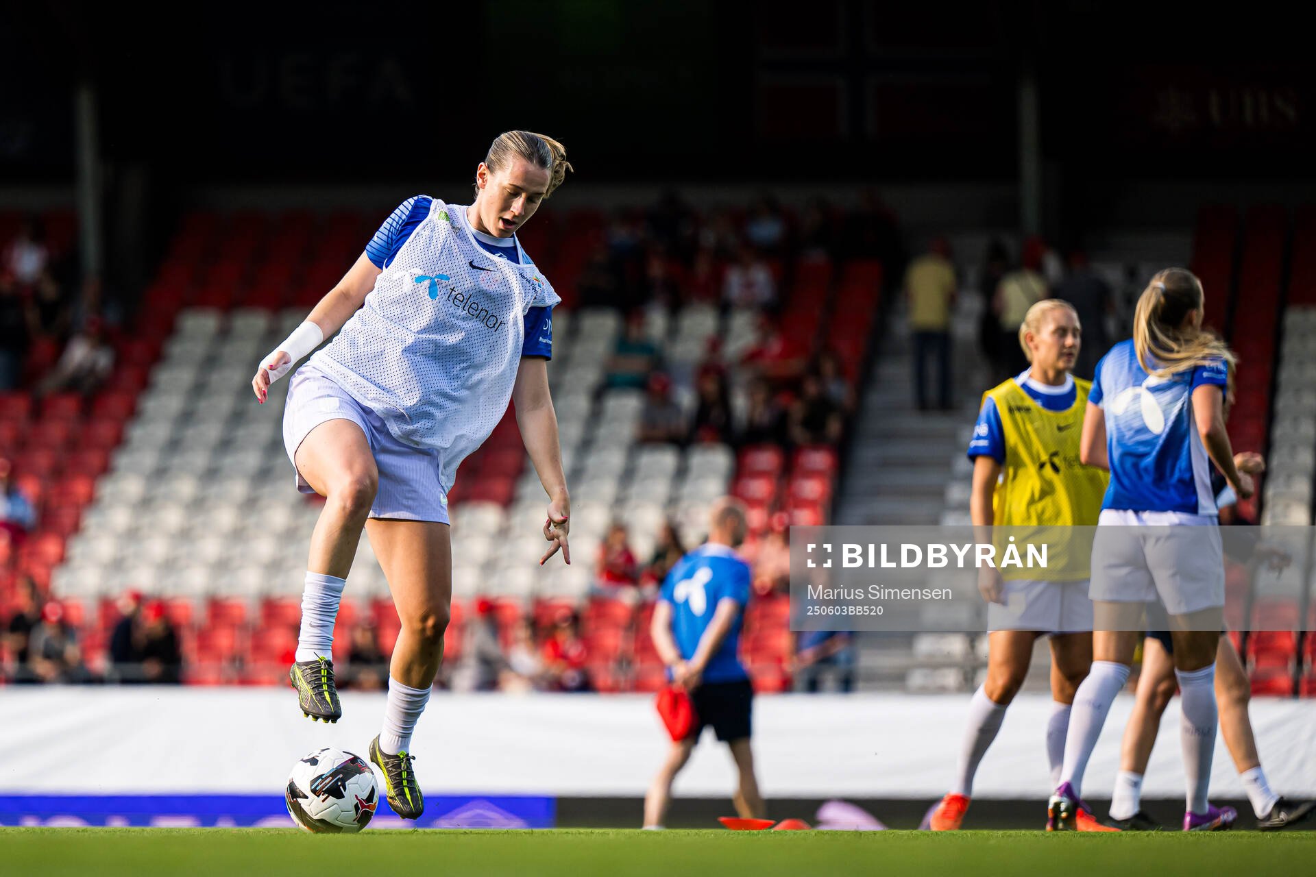 Elisabeth Terland of Norway warms up