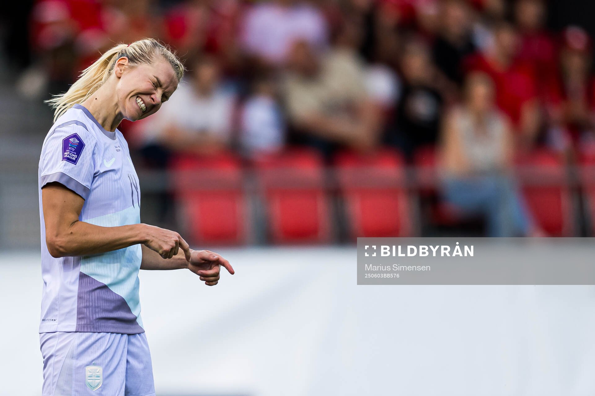 Ada Hegerberg of Norway reacts