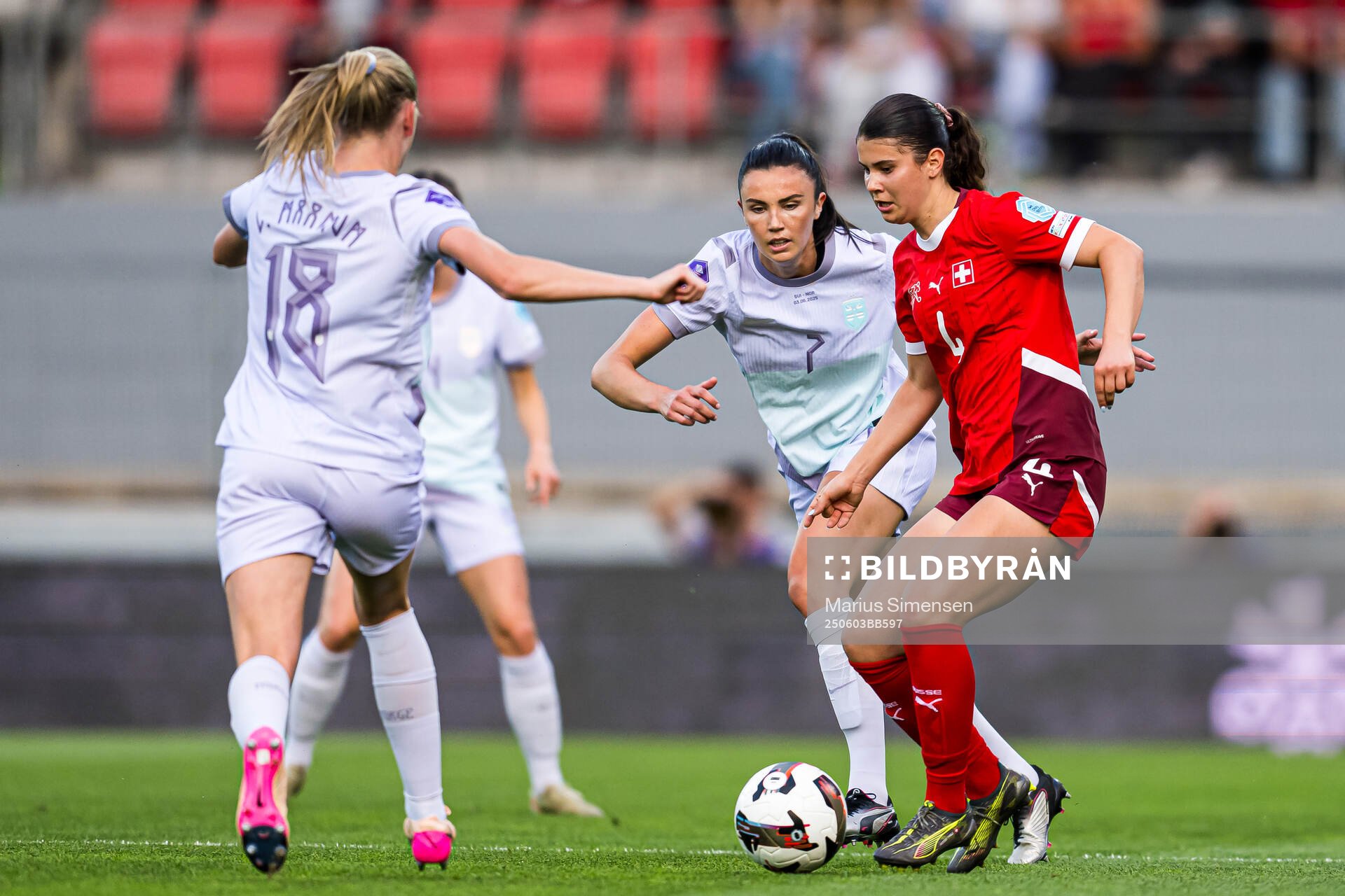 Ingrid Syrstad Engen of Norway and Noemi Ivelj of