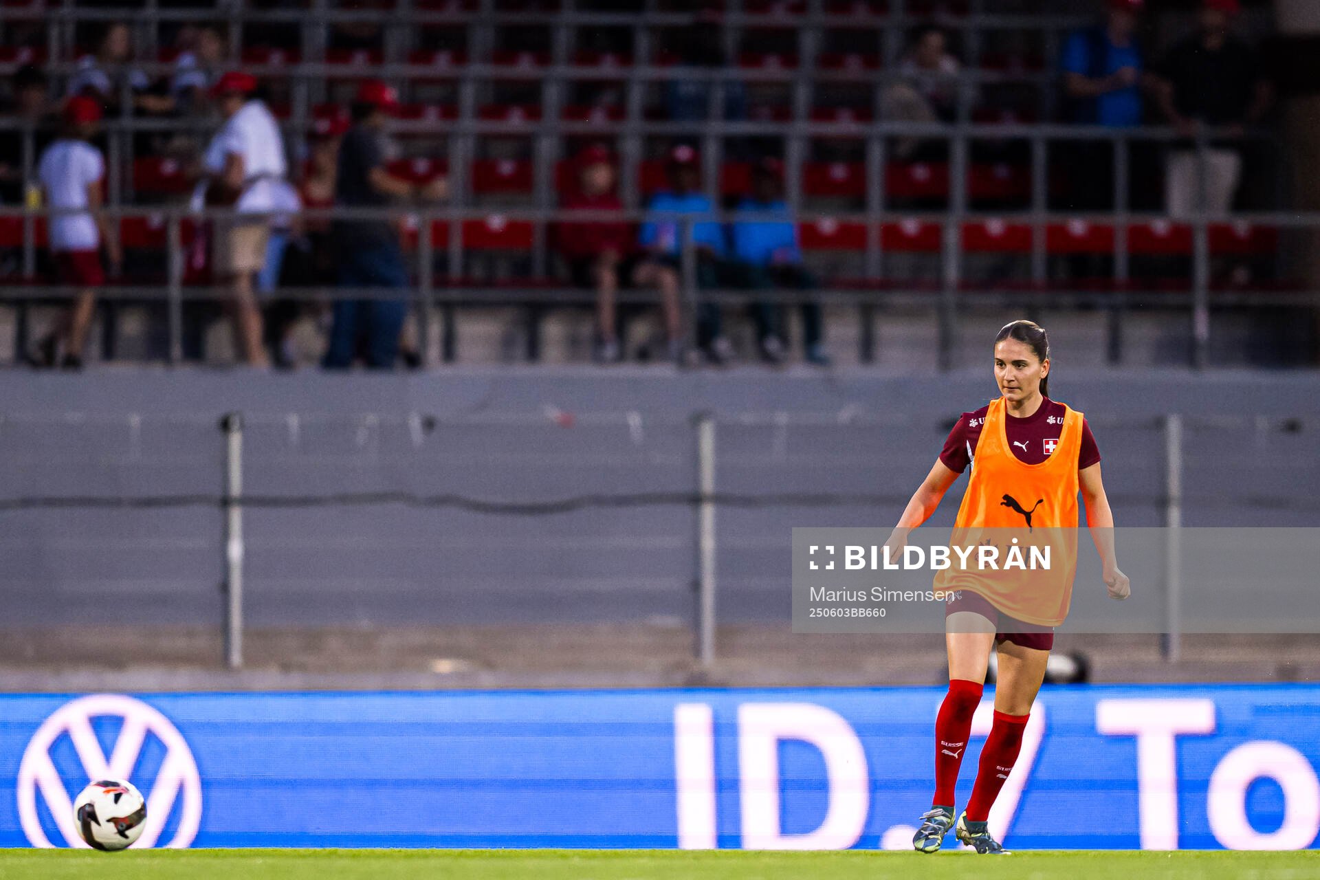 Naina Inauen of Switzerland warms up
