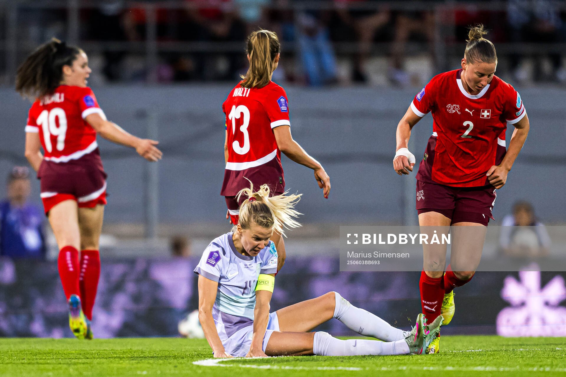 Ada Hegerberg of Norway reacts