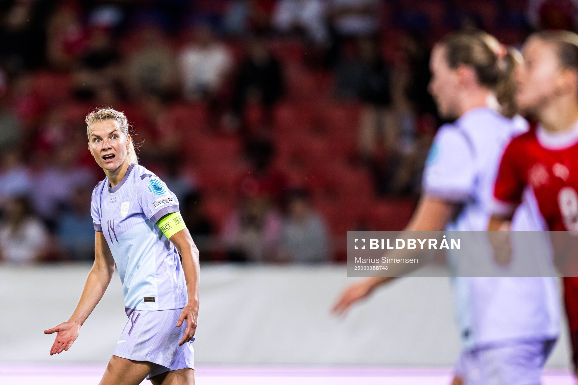Ada Hegerberg of Norway reacts