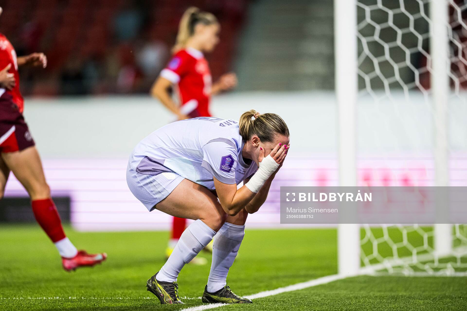 Elisabeth Terland of Norway reacts