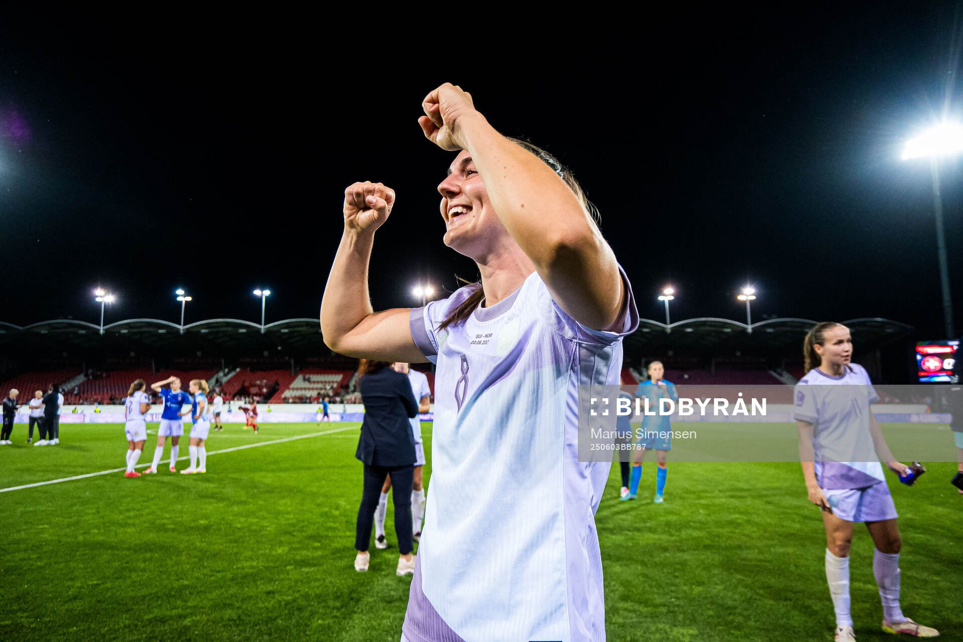 Vilde Bøe Risa of Norway celebrates