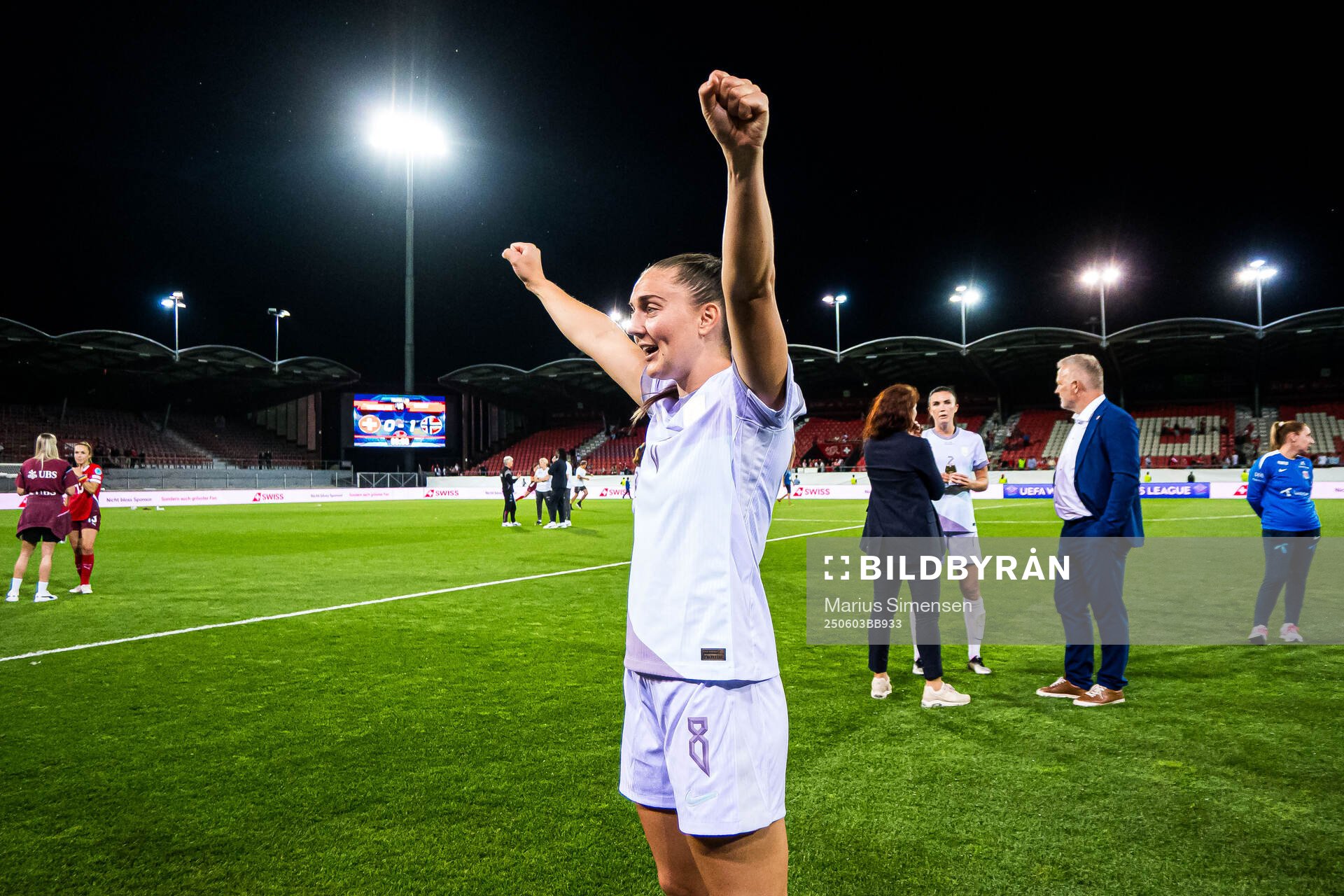 Vilde Bøe Risa of Norway celebrates