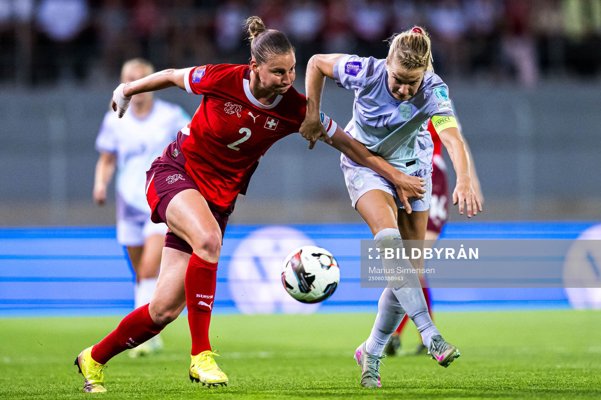 Julia Stierli of Switzerland and Ada Hegerberg of Norway