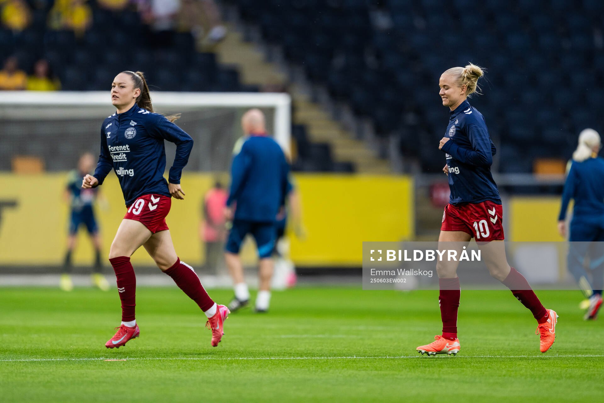 Janni Thomsen and Pernille Harder of Denmark