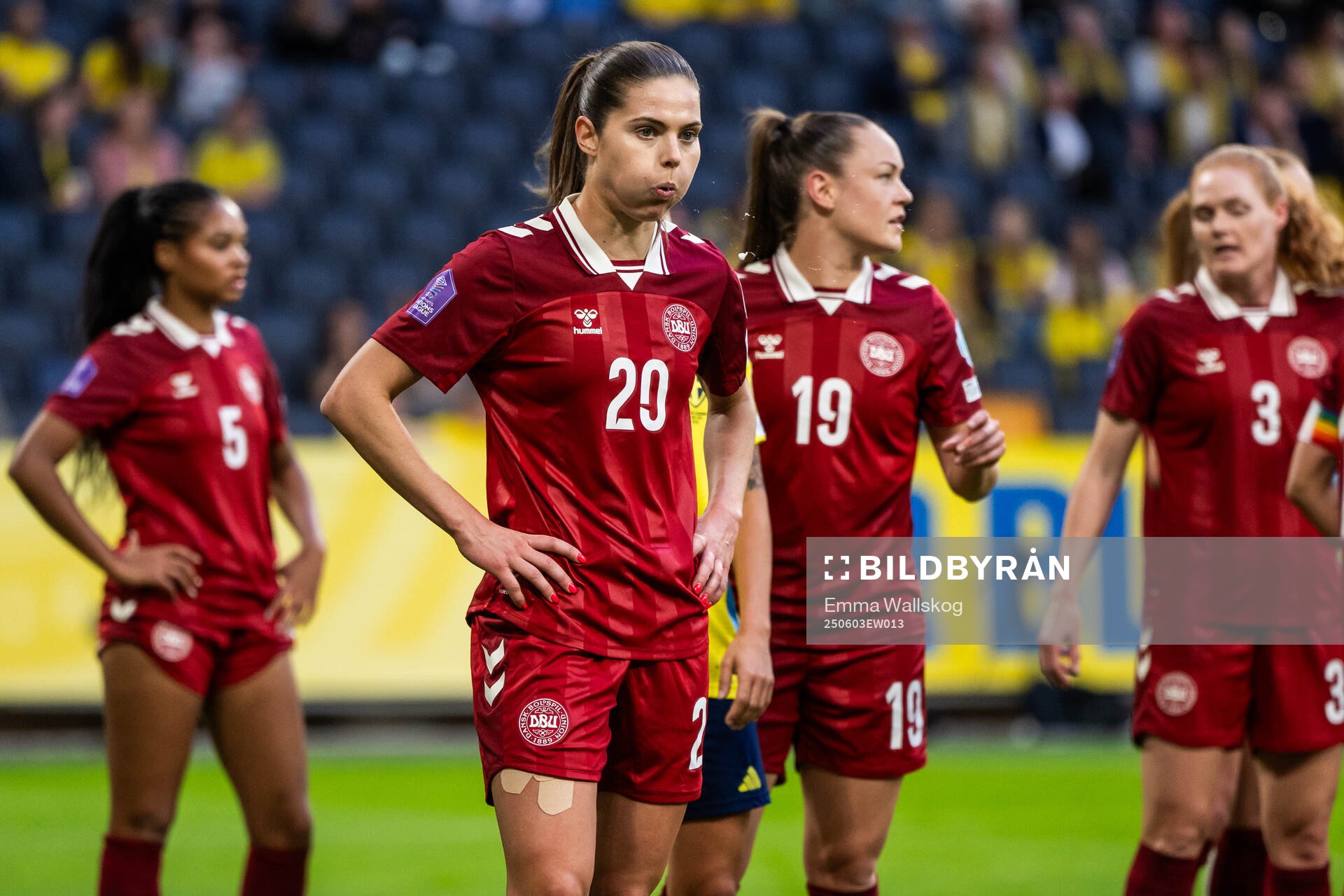 Signe Kallesøe Bruun of Denmark looks dejected