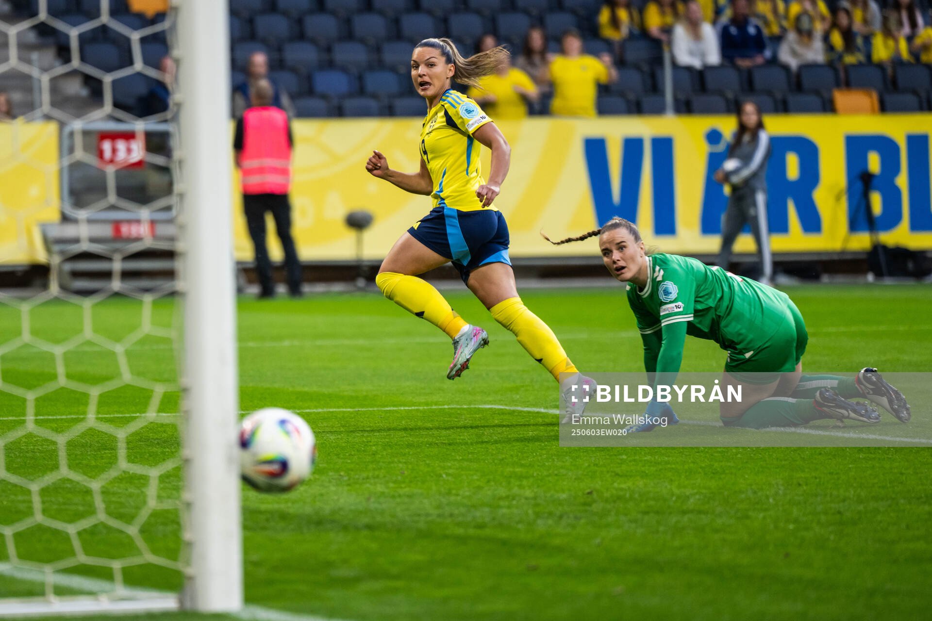 Johanna Rytting Kaneryd of Sweden scores 2-0 past