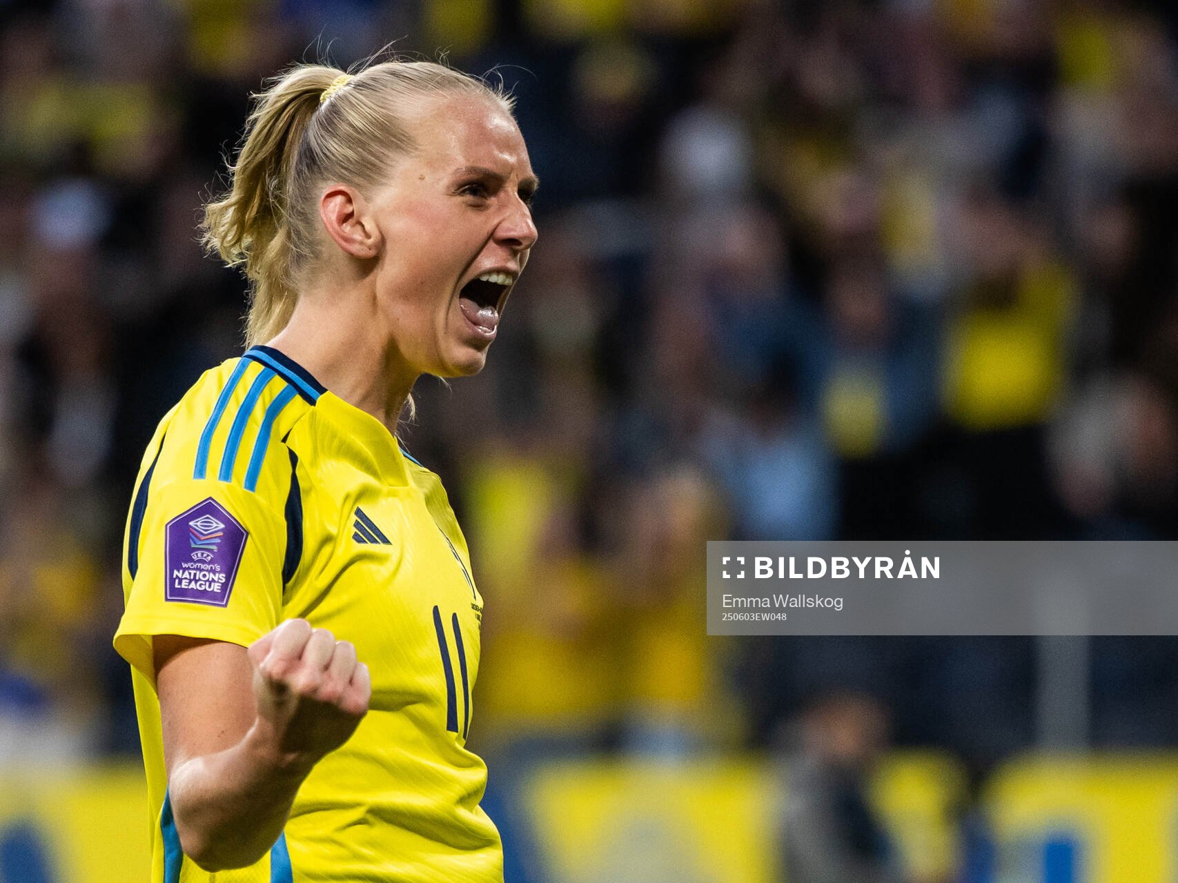 Stina Blackstenius of Sweden celebrates