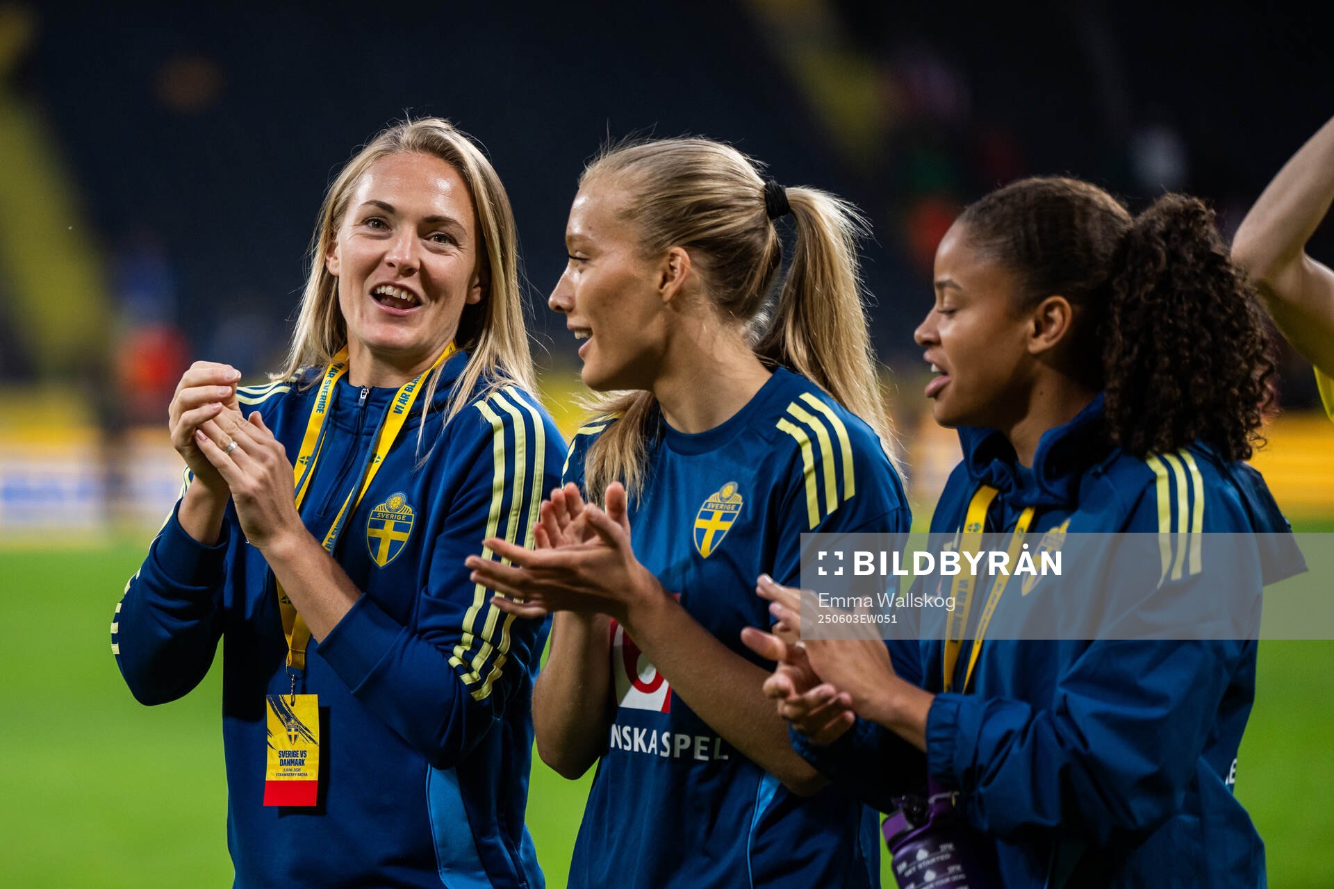 Magdalena Eriksson, Smilla Holmberg and Felicia Schröder