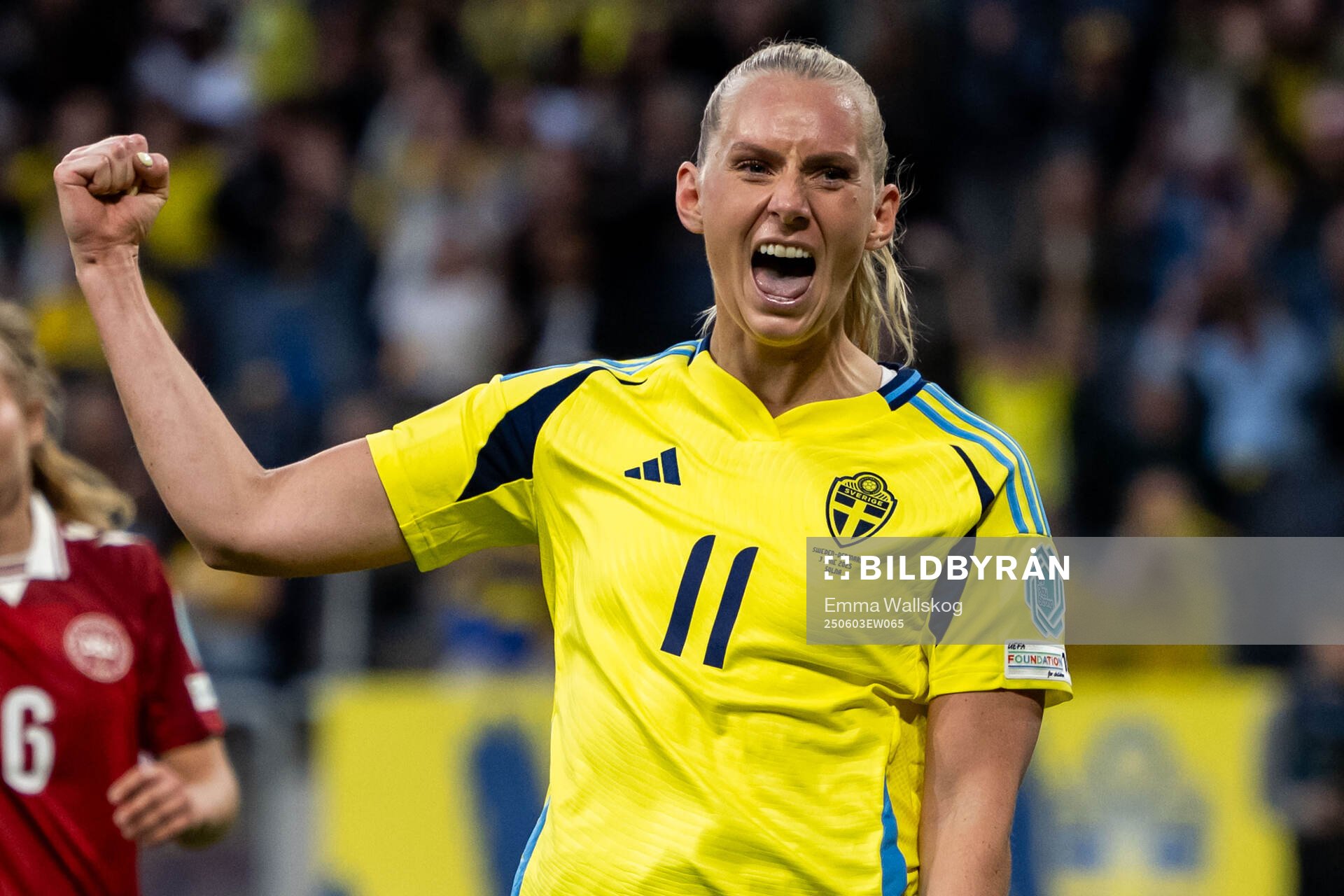 Stina Blackstenius of Sweden celebrates