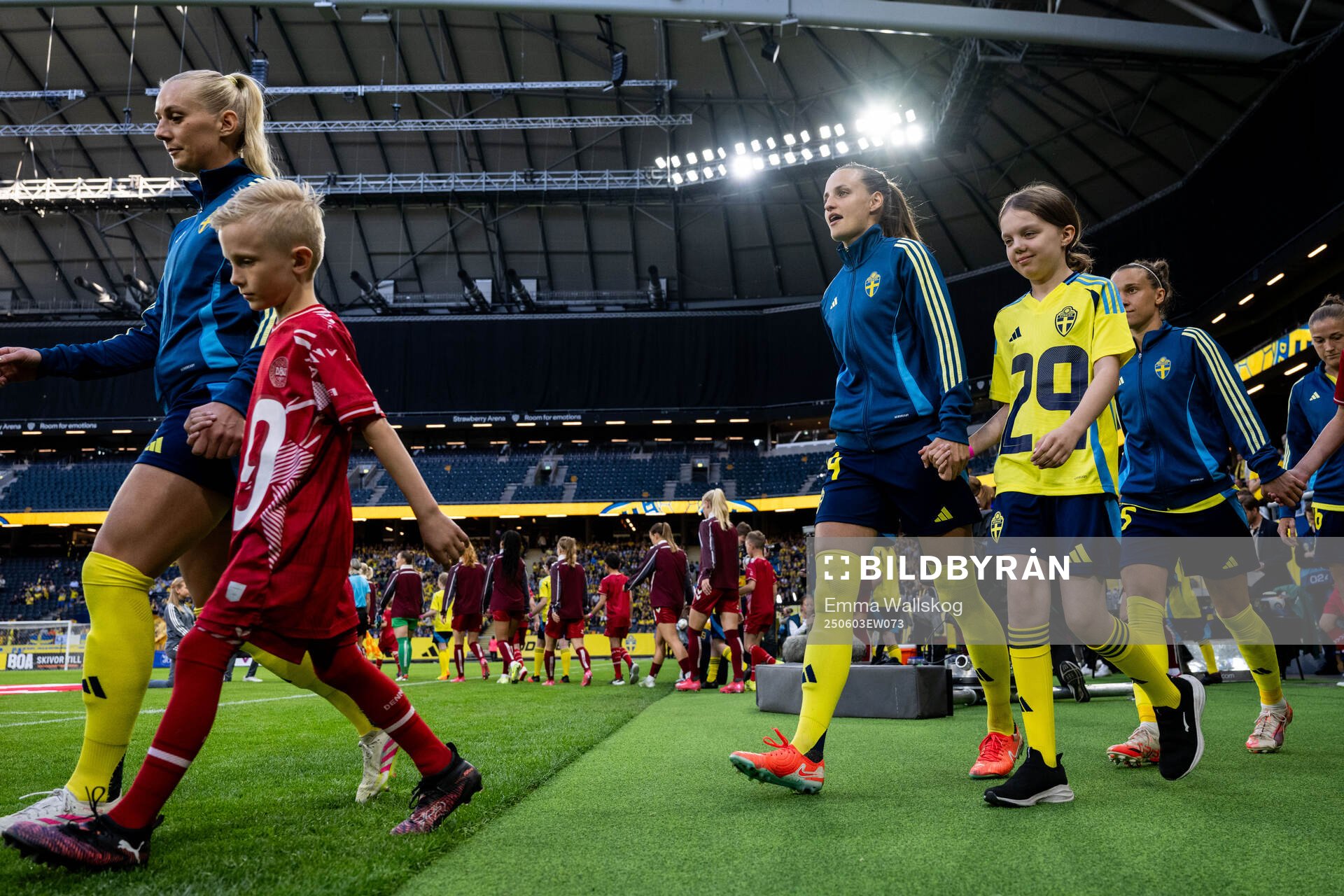 Stina Blackstenius and Nathalie Björn of Sweden with