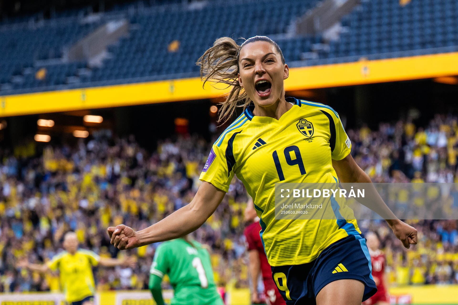 Johanna Rytting Kaneryd of Sweden celebrates