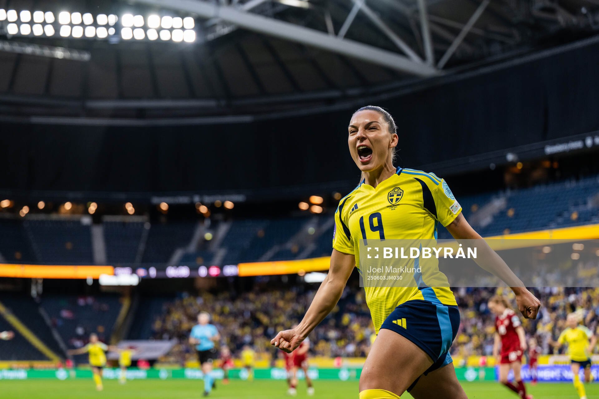 Johanna Rytting Kaneryd of Sweden celebrates