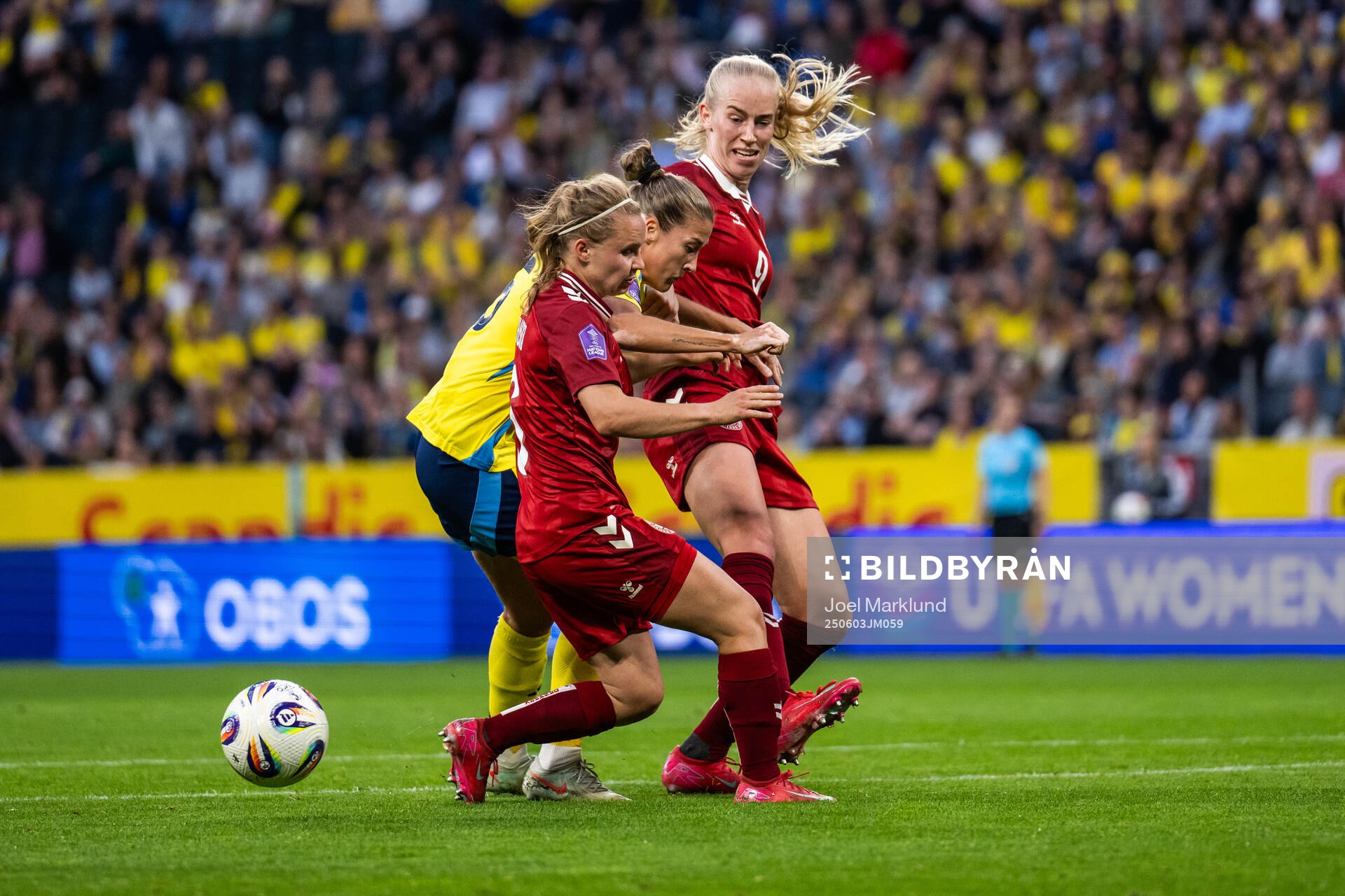 Josefine Hasbo and Amalie Vangsgaard of Denmark competes