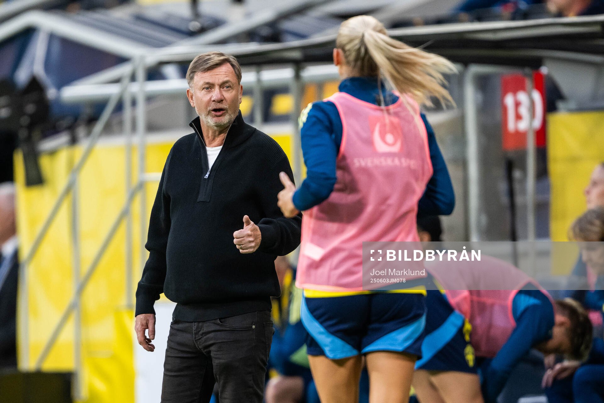 Head coach Peter Gerhardsson and Ellen Wangerheim of Sweden